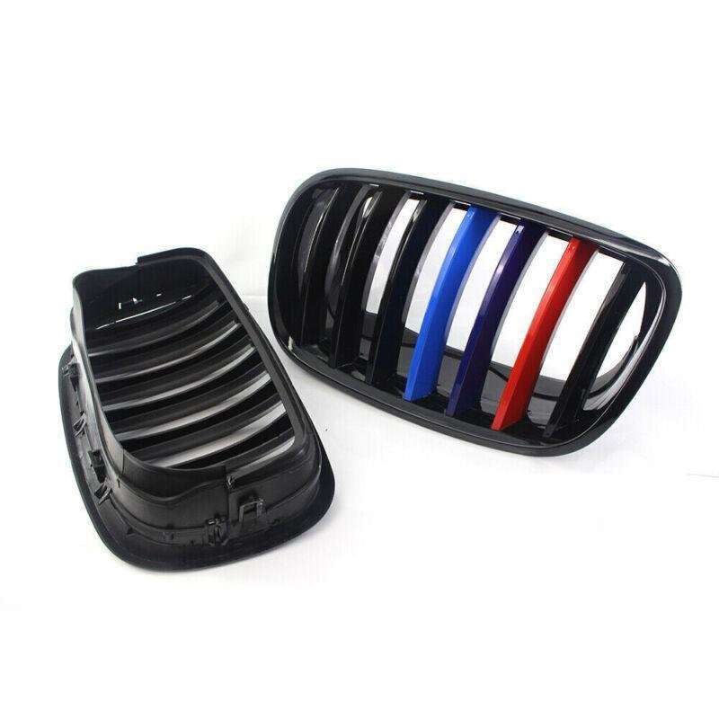 2X/Set Shiny Black M Look Car Front Grille for BMW X5 E70 X6 E71 07-13 SUV Grill
