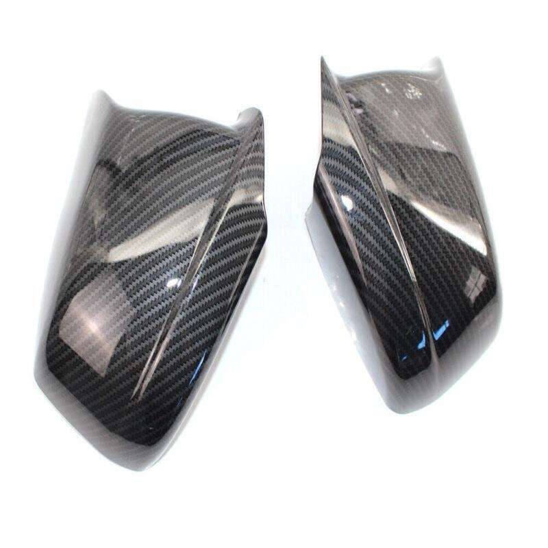 Pair Auto Carbon Fiber Car Mirror Cap Covers for BMW F10 F11 5-Series