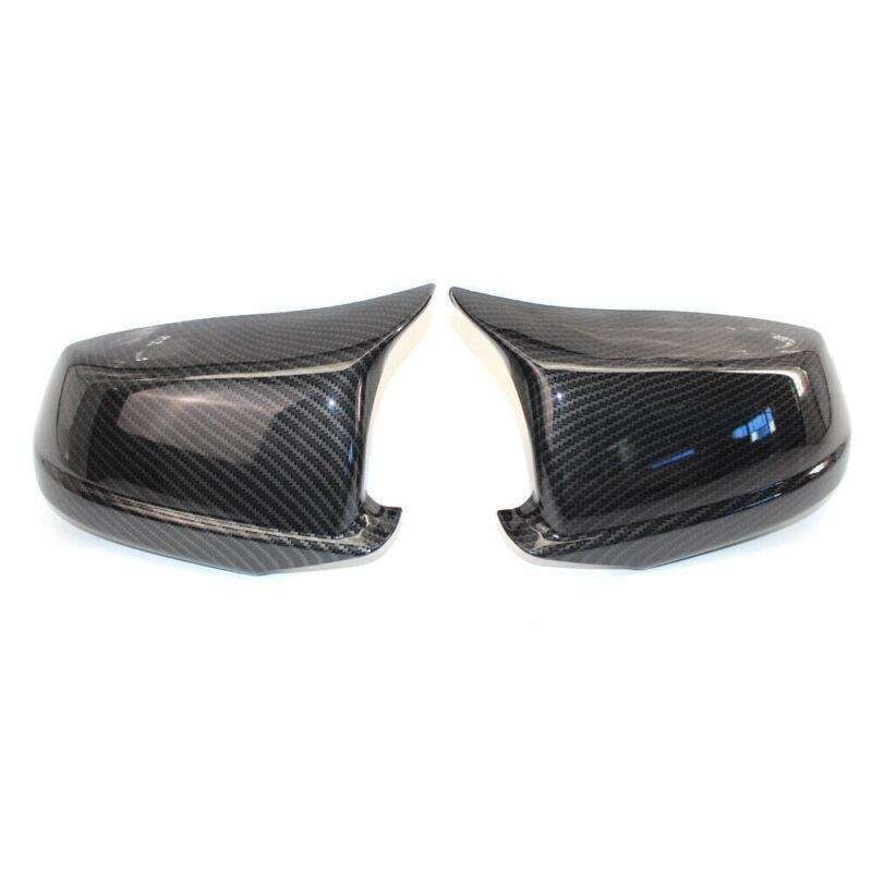 Pair Auto Carbon Fiber Car Mirror Cap Covers for BMW F10 F11 5-Series