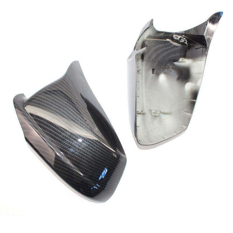 Pair Auto Carbon Fiber Car Mirror Cap Covers for BMW F10 F11 5-Series