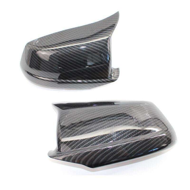 Pair Auto Carbon Fiber Car Mirror Cap Covers for BMW F10 F11 5-Series