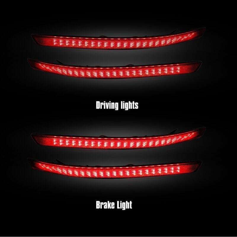Pair LED Rear Bumper Reflector Lights For Kia K5 Optima 2011 12 2013 Brake Lamps