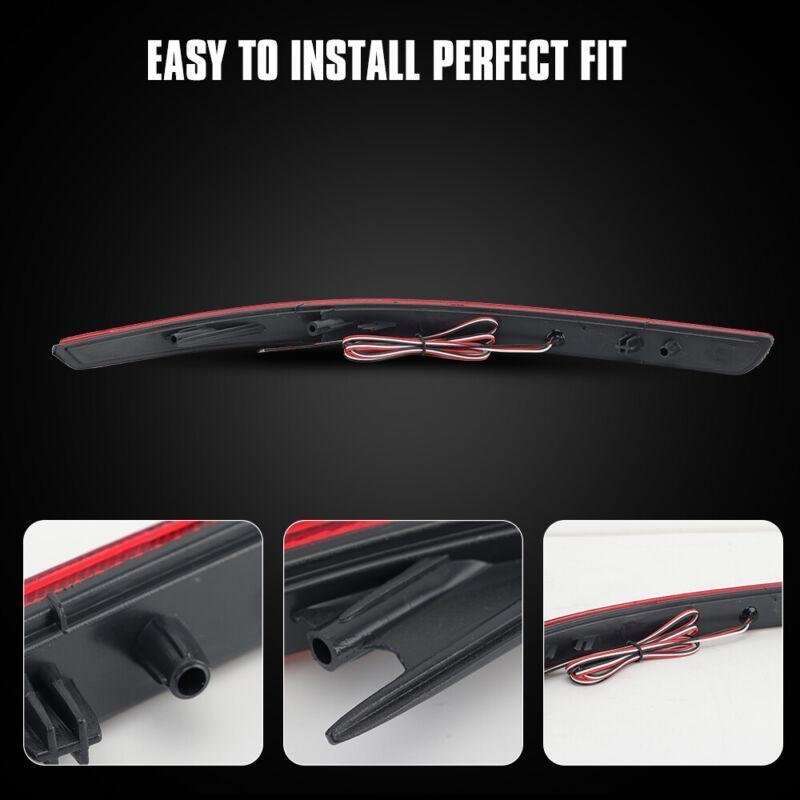 Pair LED Rear Bumper Reflector Lights For Kia K5 Optima 2011 12 2013 Brake Lamps