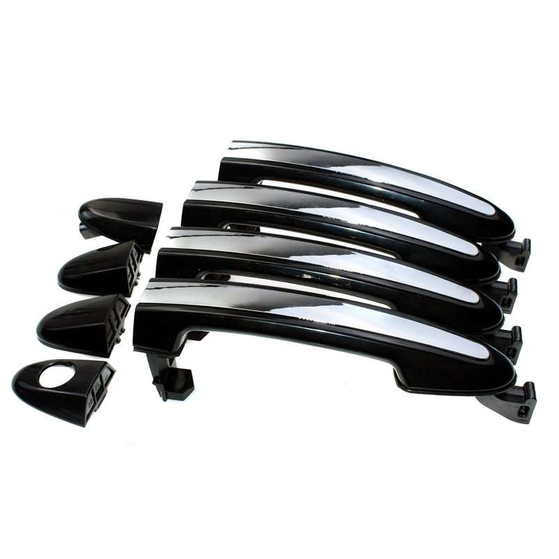 Outside Exterior Door Handles w/ Chrome Set FL FR RL RR For Hyundai Santa Fe