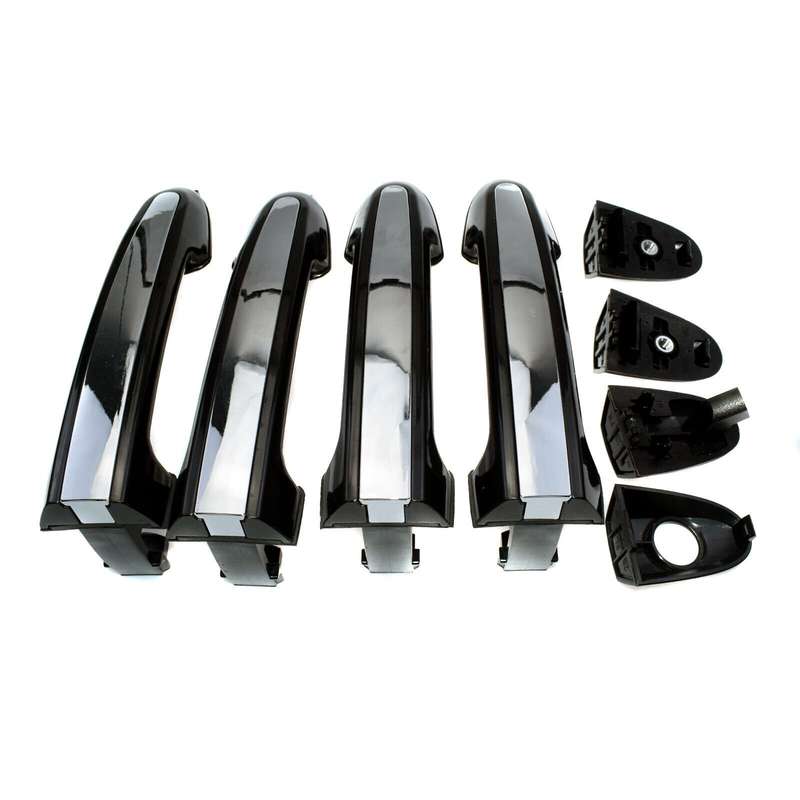 Outside Exterior Door Handles w/ Chrome Set FL FR RL RR For Hyundai Santa Fe