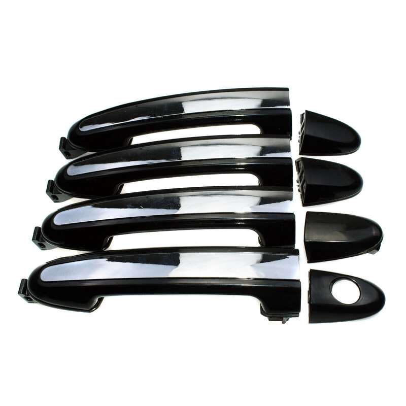 Outside Exterior Door Handles w/ Chrome Set FL FR RL RR For Hyundai Santa Fe