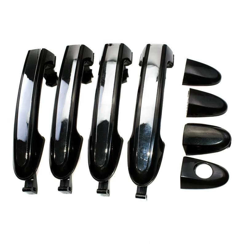 Outside Exterior Door Handles w/ Chrome Set FL FR RL RR For Hyundai Santa Fe