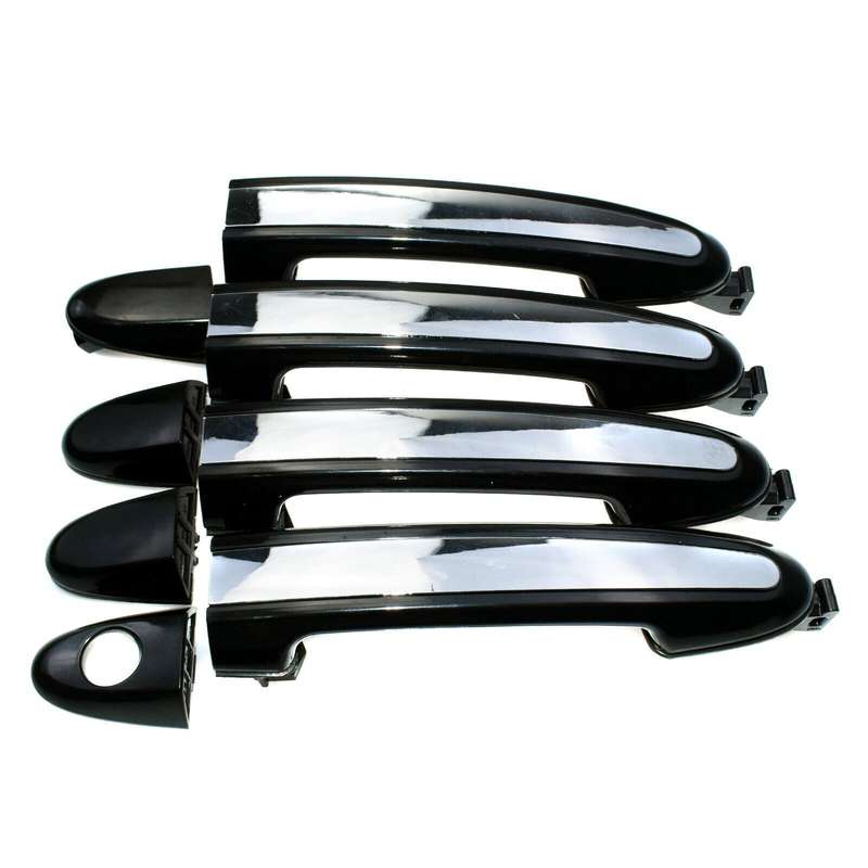 Outside Exterior Door Handles w/ Chrome Set FL FR RL RR For Hyundai Santa Fe