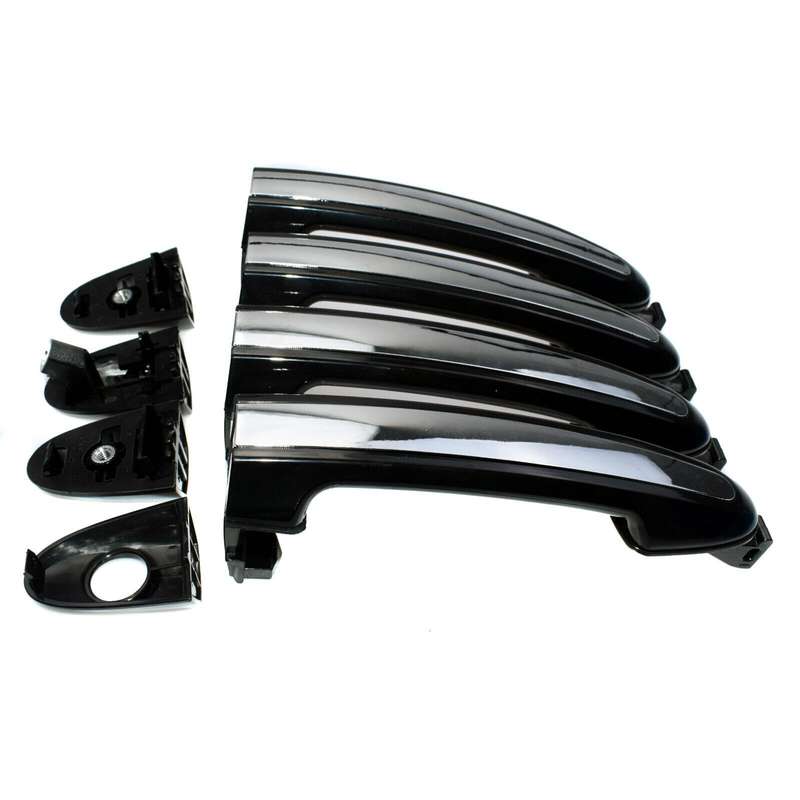 Outside Exterior Door Handles w/ Chrome Set FL FR RL RR For Hyundai Santa Fe