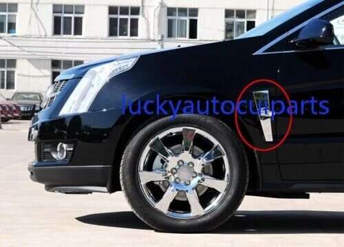 Chrome Style Front Side Door Fender Cover Trim 2PCS For Cadillac SRX 2010-2012