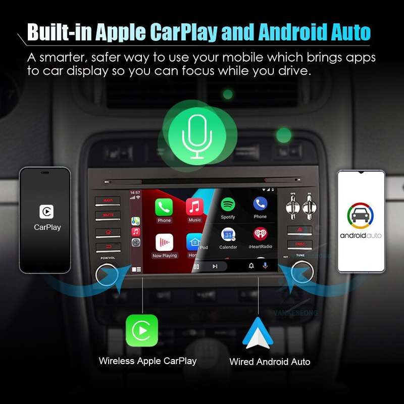 Android 11 Car Stereo DVD CD For Porsche Cayenne DAB+CarPlay HeadUnit GPS SatNav