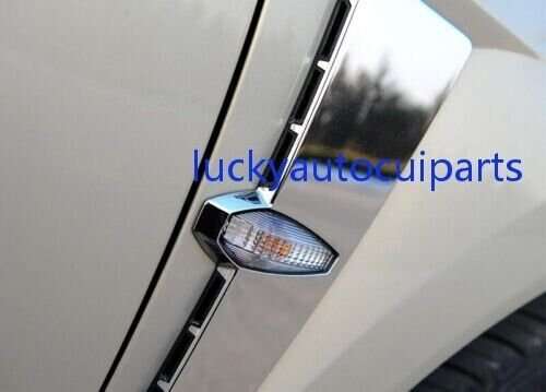 Chrome Style Front Side Door Fender Cover Trim 2PCS For Cadillac SRX 2010-2012
