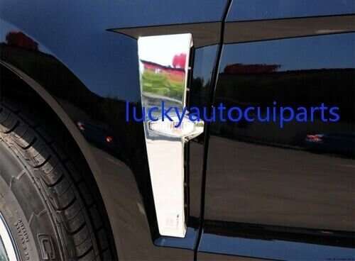 Chrome Style Front Side Door Fender Cover Trim 2PCS For Cadillac SRX 2010-2012