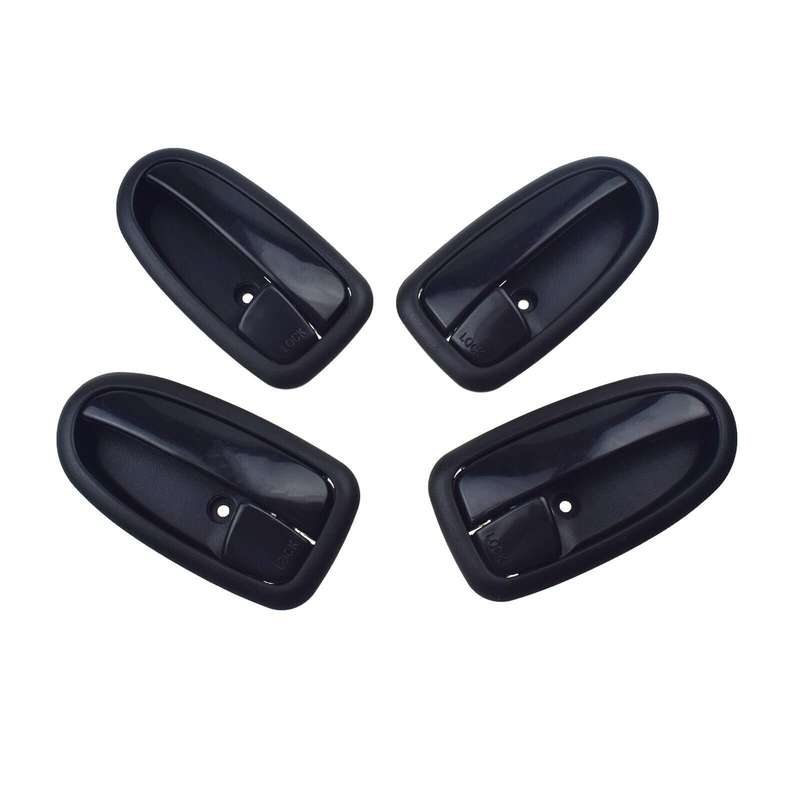 Set of 4 Interior Door Handles Black FL FR RL RR For Hyundai Matrix Lavita 01-10
