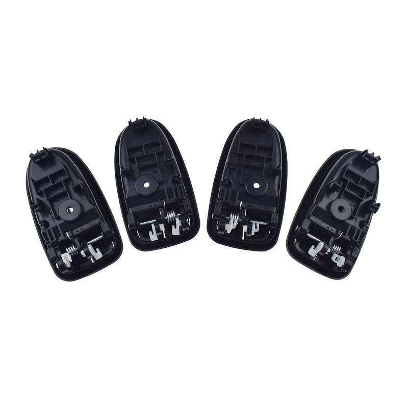 Set of 4 Interior Door Handles Black FL FR RL RR For Hyundai Matrix Lavita 01-10