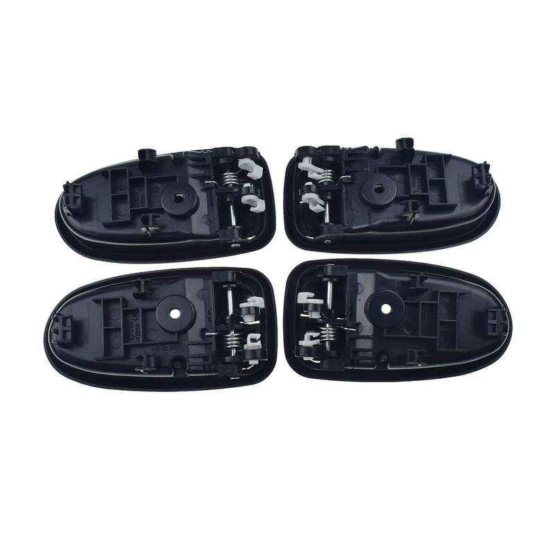 Set of 4 Interior Door Handles Black FL FR RL RR For Hyundai Matrix Lavita 01-10