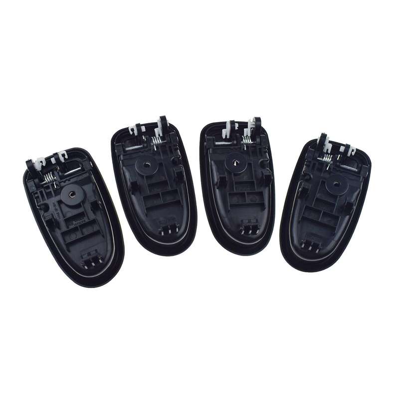 Set of 4 Interior Door Handles Black FL FR RL RR For Hyundai Matrix Lavita 01-10