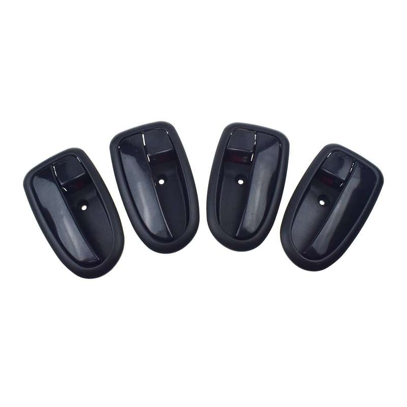 Set of 4 Interior Door Handles Black FL FR RL RR For Hyundai Matrix Lavita 01-10