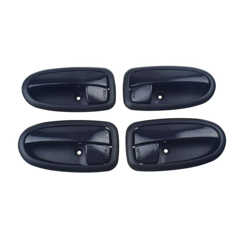 Set of 4 Interior Door Handles Black FL FR RL RR For Hyundai Matrix Lavita 01-10