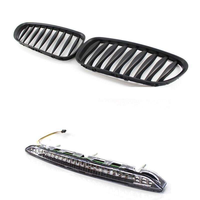 Matte Black Front Grill Sporty Style &amp; 3rd Brake Stop Light For BMW Z4 E85 03-08