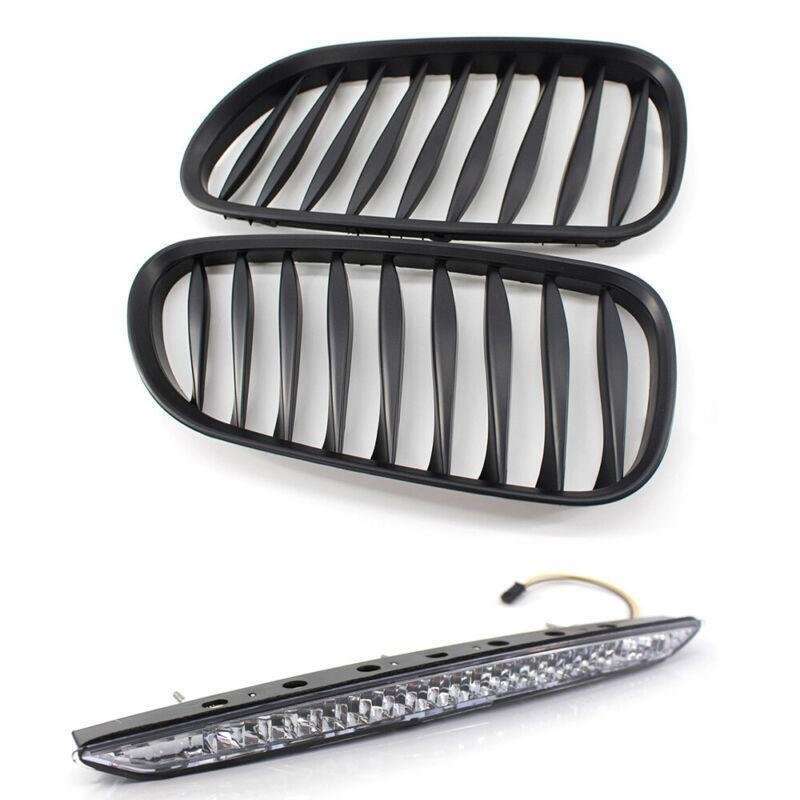 Matte Black Front Grill Sporty Style &amp; 3rd Brake Stop Light For BMW Z4 E85 03-08