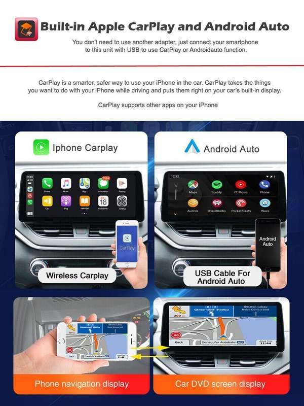 12.3" Android 12 Stereo Radio Head Unit For Mercedes C Class W204 S204 2006-2011