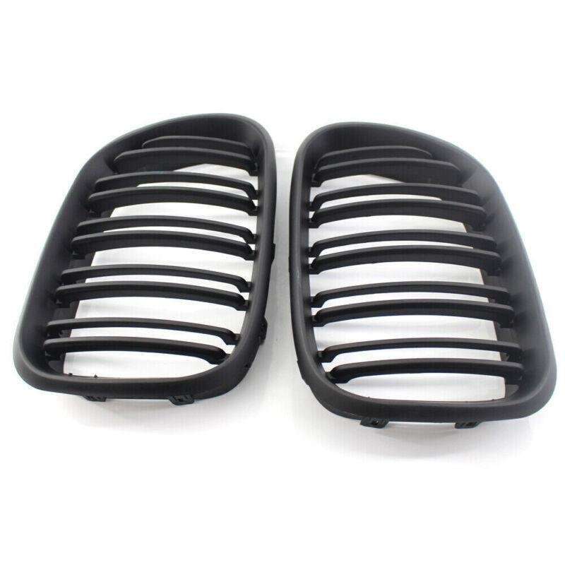Matte Black Dual Slat Front Grille Fit for BMW X5 E53 2000-2003 Grill