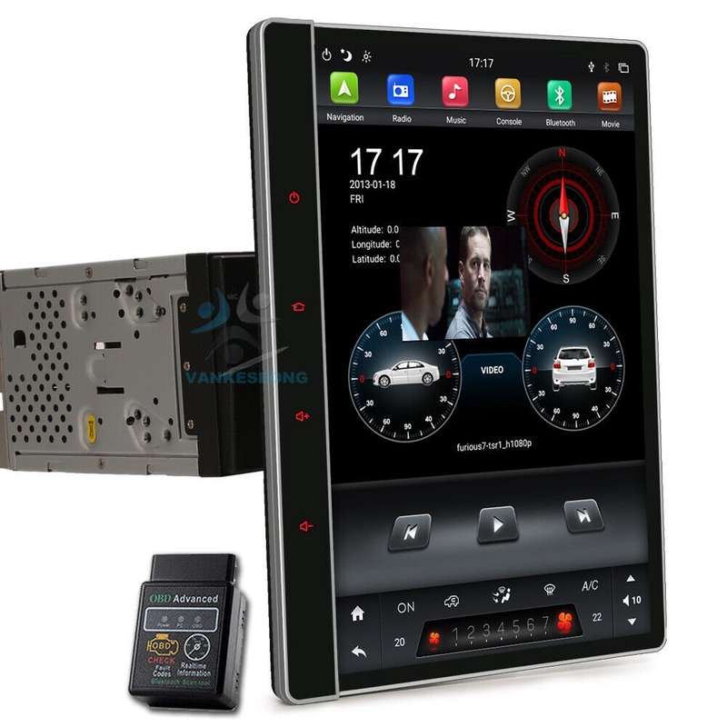 2DIN Android Auto GPS Navigation 64GB 12.2" CarPlay wifi DAB Autoradio