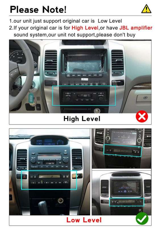 9.7" Bluetooth CarPlay DAB Autoradio GPS For Toyota Land Cruiser Prado 2002-2009