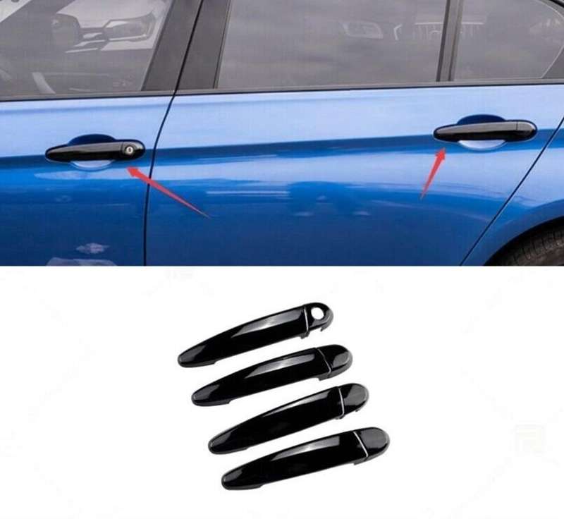 ABS Black Exterior Side Door Handle Cover Trim For BMW X3 F25 X4 2011-2017 8PCS