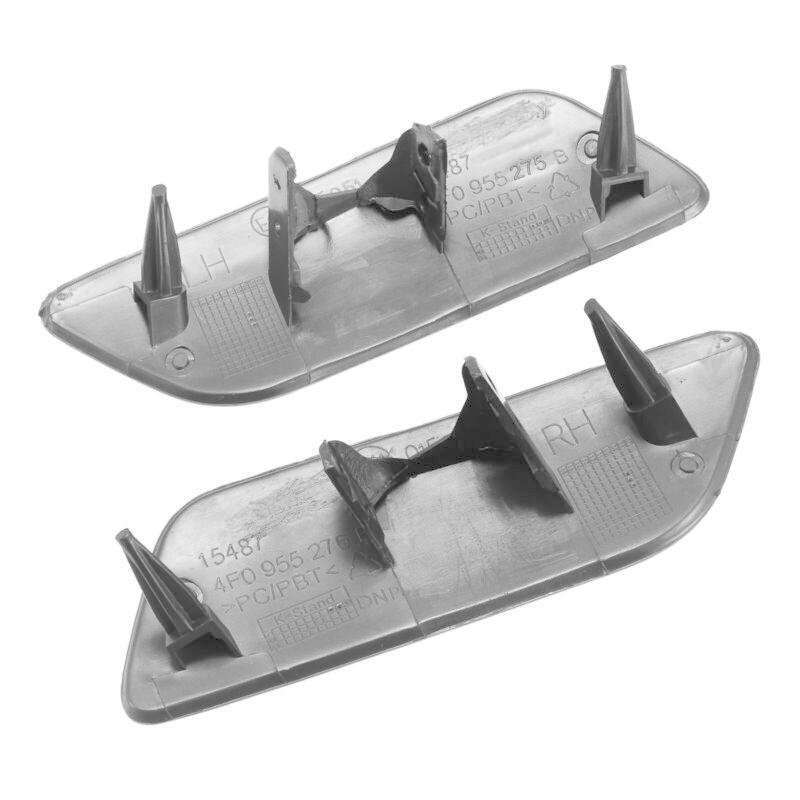 Front Bumper Headlight Washer Cover Cap For Audi C6 A6 2009-2011 Pair