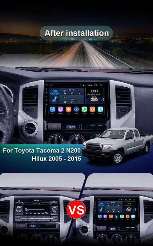 9" CarPlay For Toyota Tacoma Hilux 2005 -2013 DAB+ Autoradio GPS Sat Nav BT DSP
