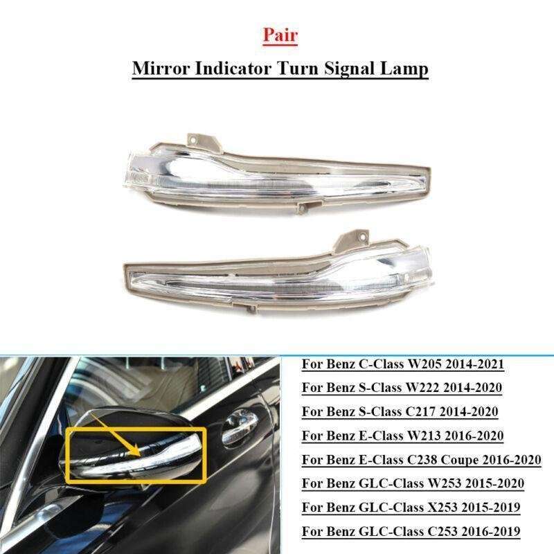 L+R Side Mirror Indicator Turn Signal Lamps For Benz W205 W213 X253 C217 W222
