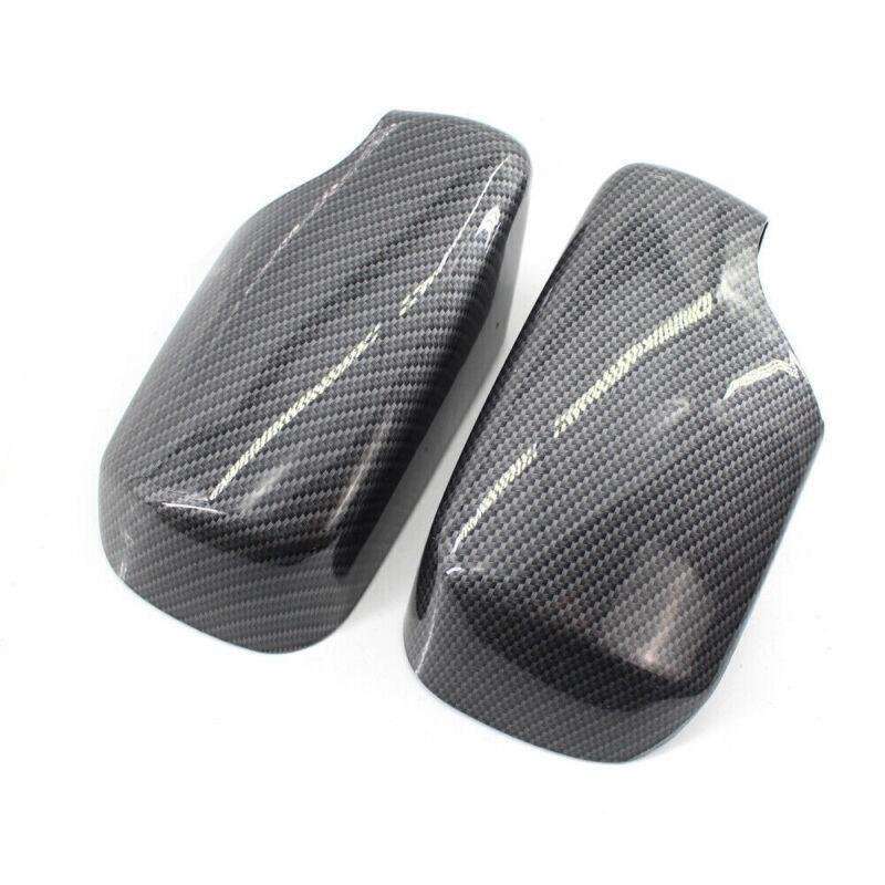 Fit for BMW E46 98-05 Cover Cap for Door Mirror L&amp;R Side Carbon Fiber Style