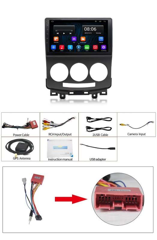 9" Android 12 FM Autoradio GPS Sat Nav BT DAB Touchscreen For MAZDA 5 2005-2010