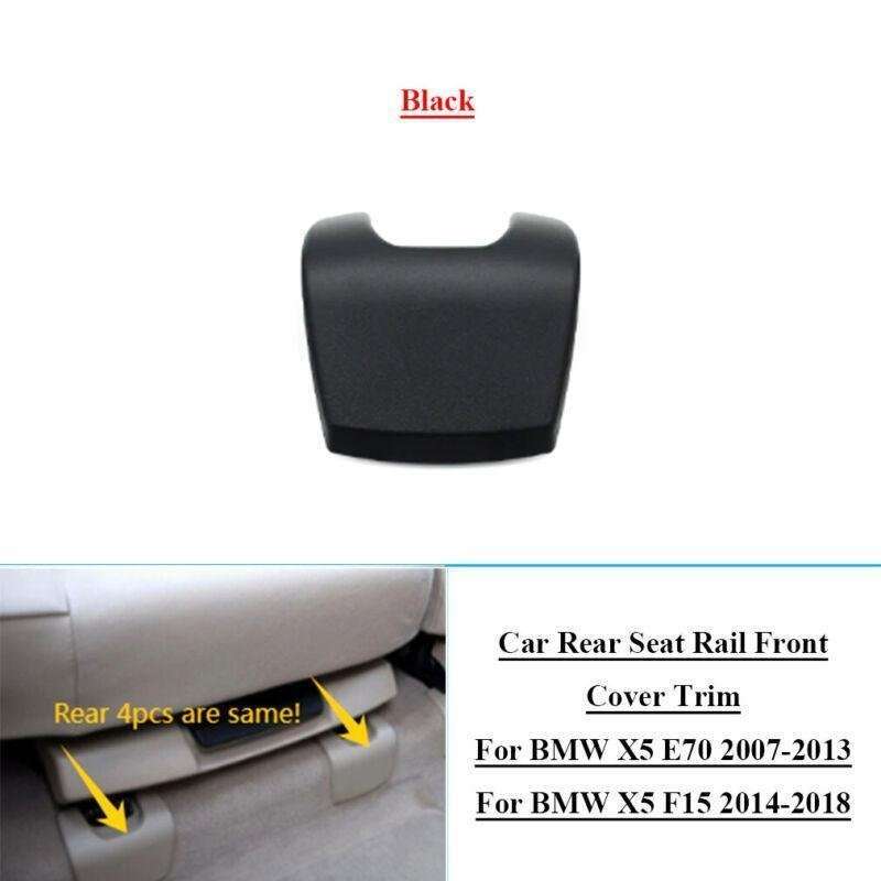 Car Rear Seat Rail Front Cover Trim For BMW X5 E70 07-13 X5 F15 14-18 Black