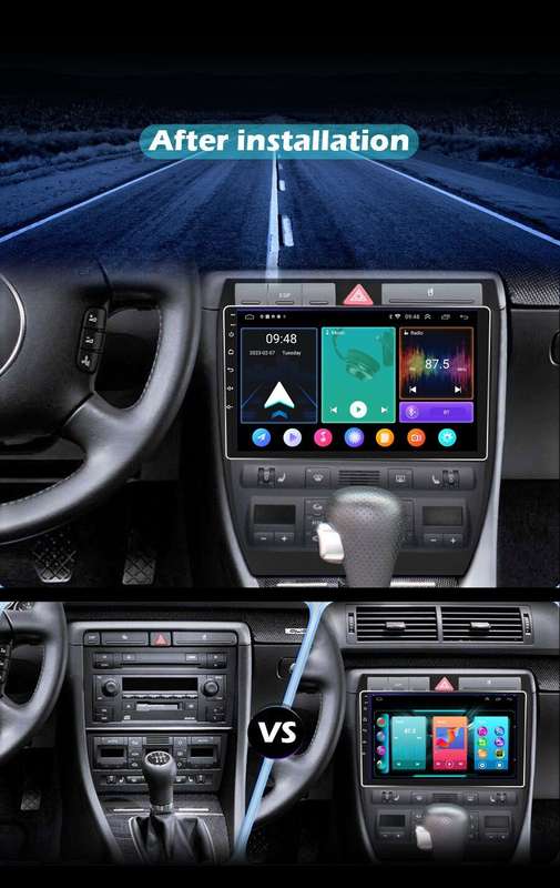 For 1997-2004 Audi A6 C5 S6 RS6 CarPlay Autoradio Android13 Touchscreen GPS Navi