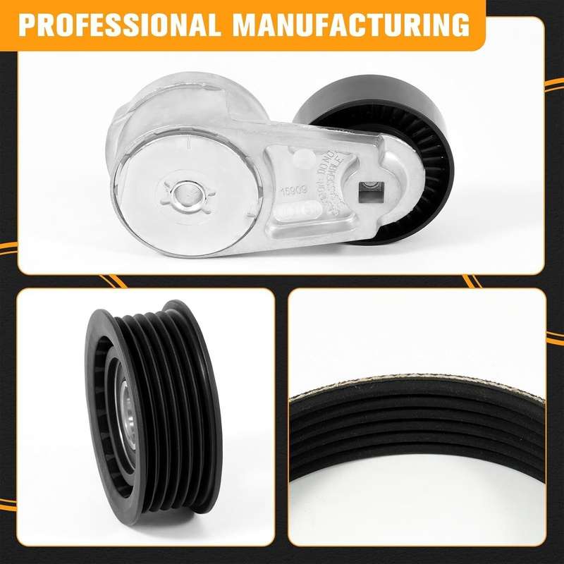Drive Idler Pulley Serpentine Belt Tensioner Kit For Ram Dodge Chrysler Jeep 3.6