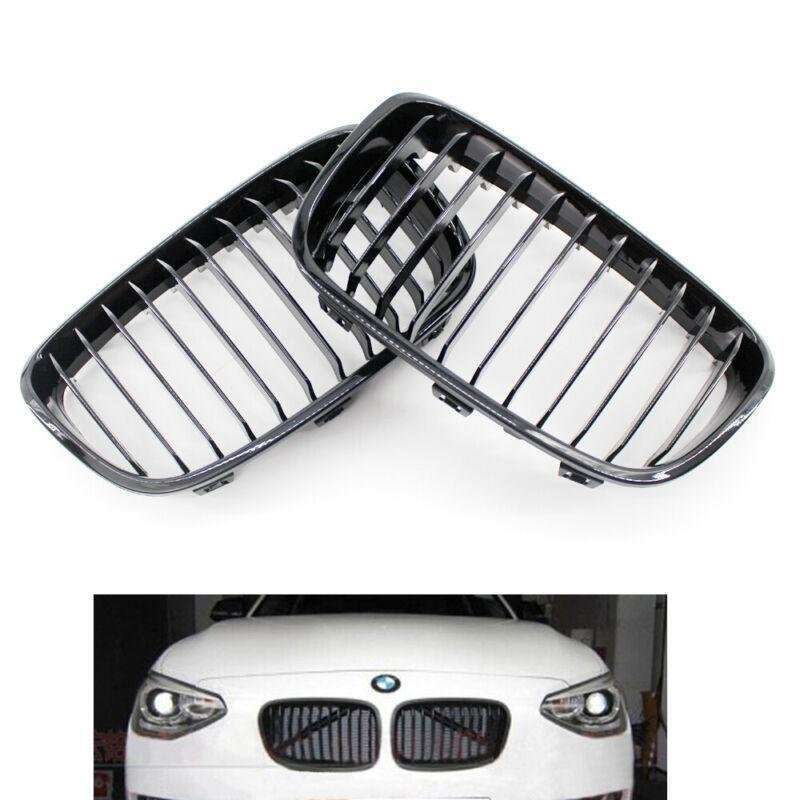 2X/Set Car Front Shiny Black Grille Fits for BMW F20 2011-14 12 13 Mesh Grill