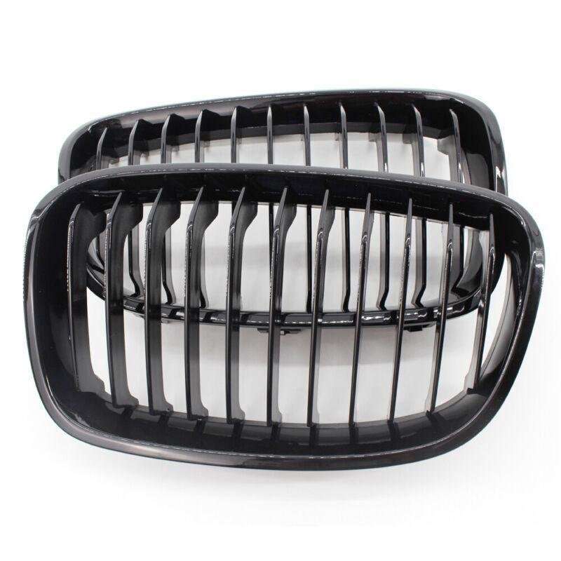 2X/Set Car Front Shiny Black Grille Fits for BMW F20 2011-14 12 13 Mesh Grill