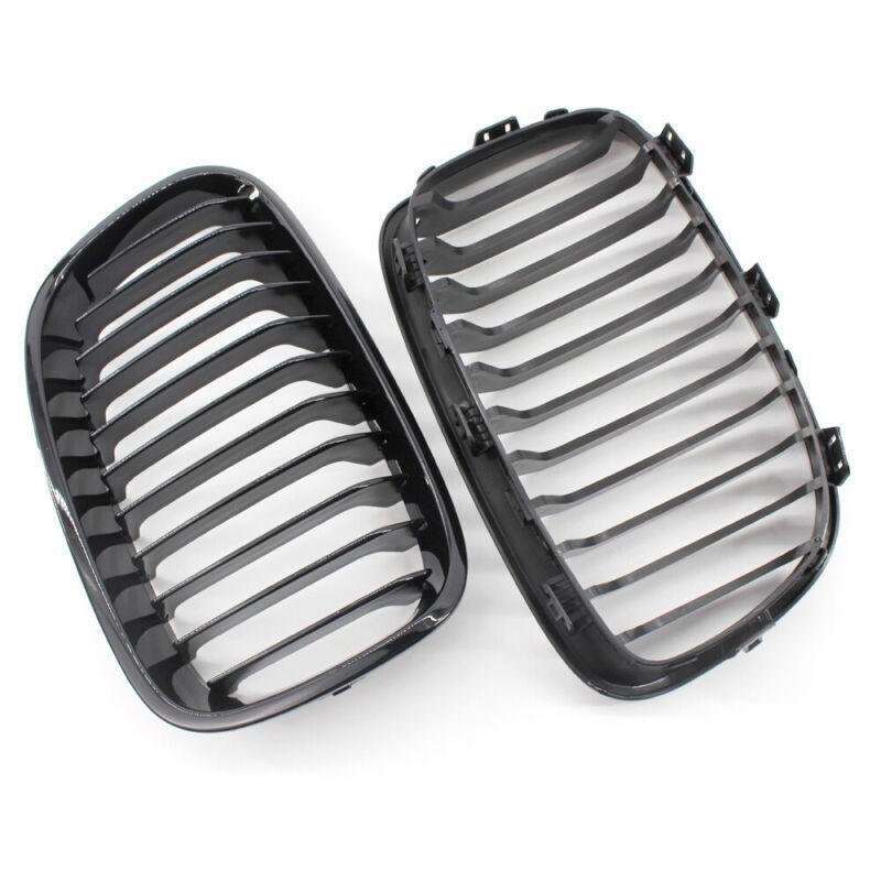2X/Set Car Front Shiny Black Grille Fits for BMW F20 2011-14 12 13 Mesh Grill