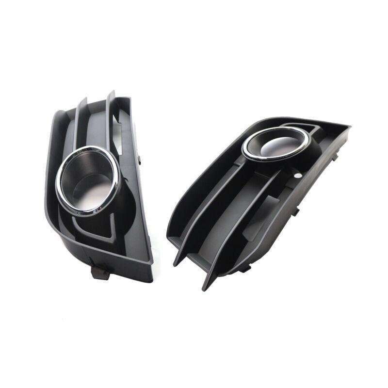 Fits for AUDI A1 2010-2014 Front Bumper Fog Light Grille Black Pair