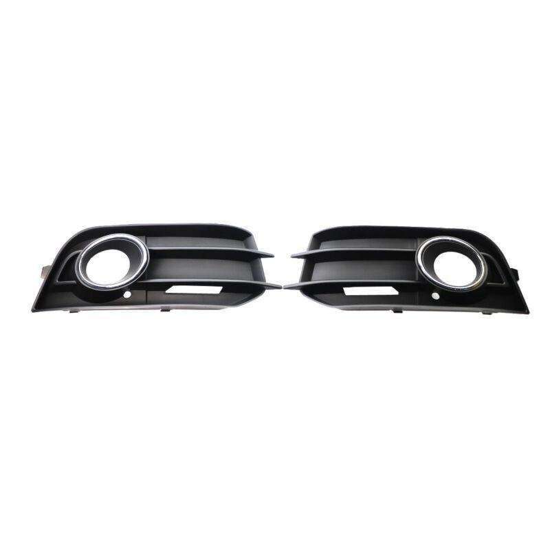 Fits for AUDI A1 2010-2014 Front Bumper Fog Light Grille Black Pair
