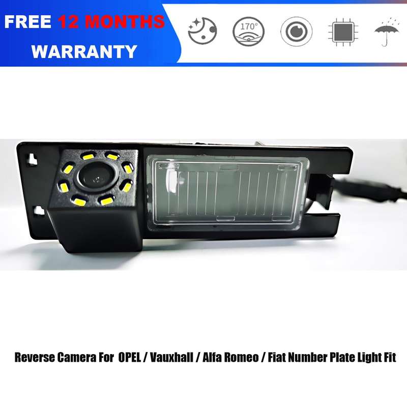 For Vauxhall Vectra C Tigra Vivaro Car Reverse Camera 8LED Rear View Parking Cam