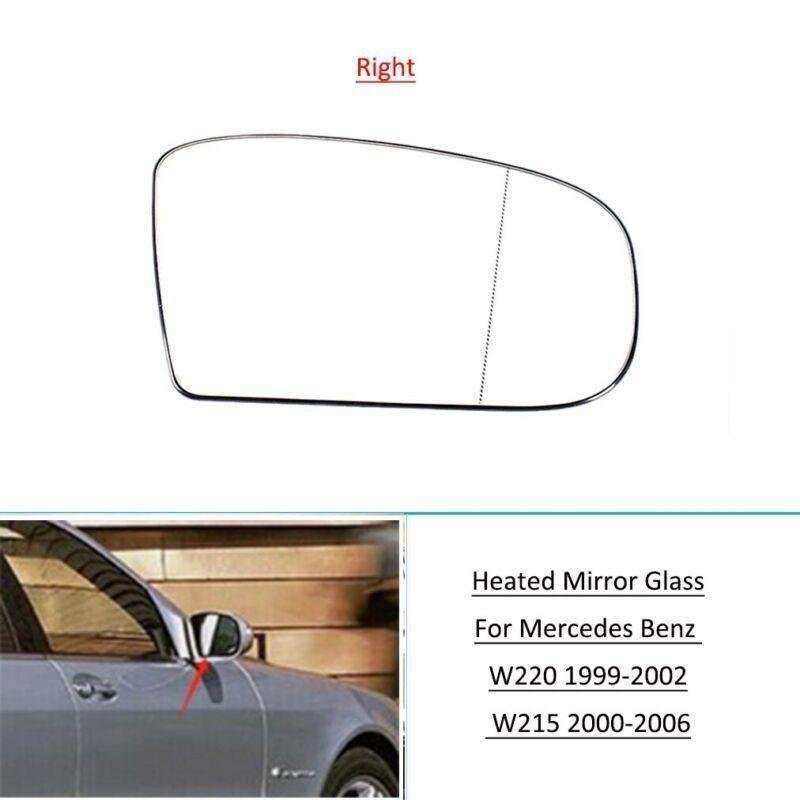 Mirror Glass Heated For Mercedes Benz W220 1999-2002 W215 2000-2006 Right Side