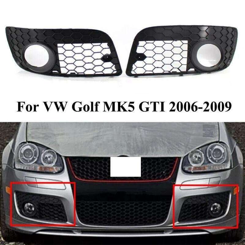 2x Bumper Fog Light Grill Grille Fit for VW Golf MK5 GTI 2006-2009 Replacement