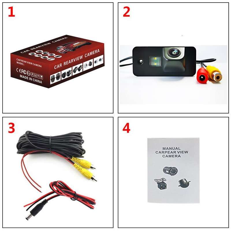 Car Rear View Reverse Camera For Audi A6 MK3 A8 S8 RS4 Avant Number Plate Light