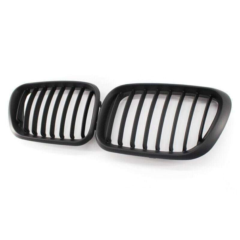 2X/Set Car Grille Matte Black Front Center Mesh Grill Fits for BMW X5 E53 98-03