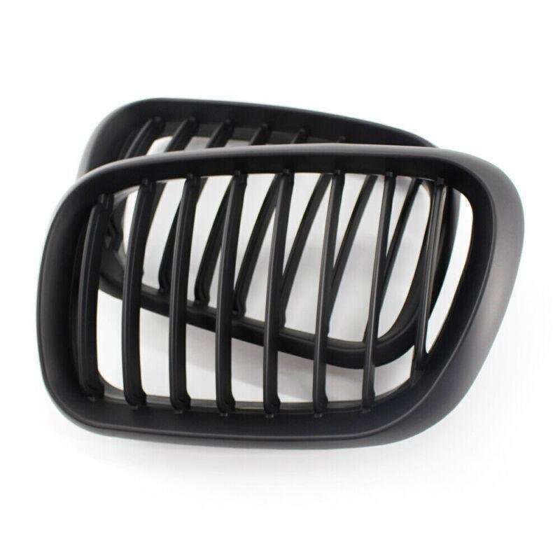2X/Set Car Grille Matte Black Front Center Mesh Grill Fits for BMW X5 E53 98-03