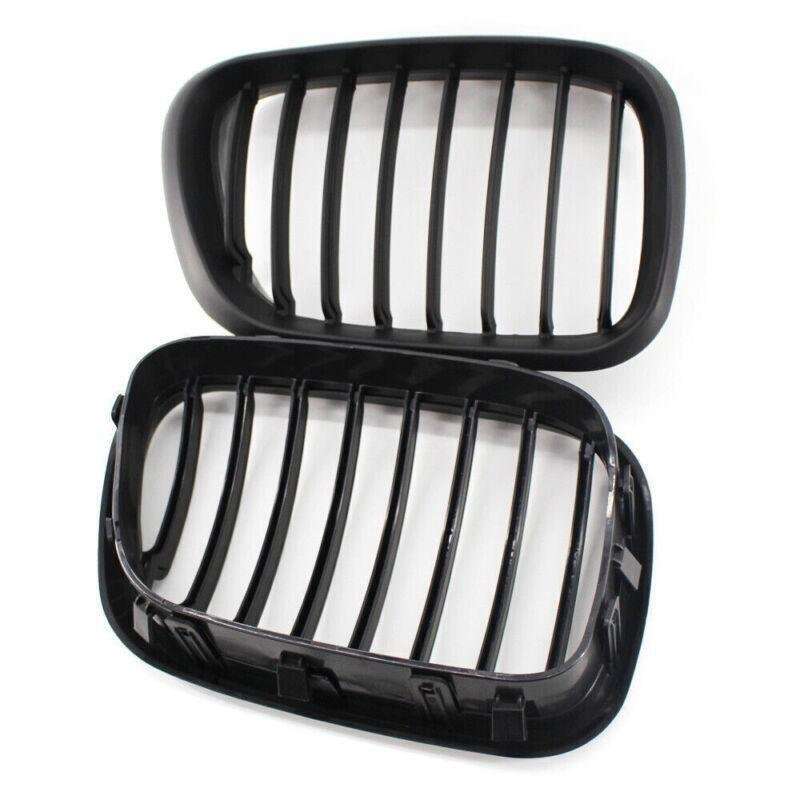 2X/Set Car Grille Matte Black Front Center Mesh Grill Fits for BMW X5 E53 98-03